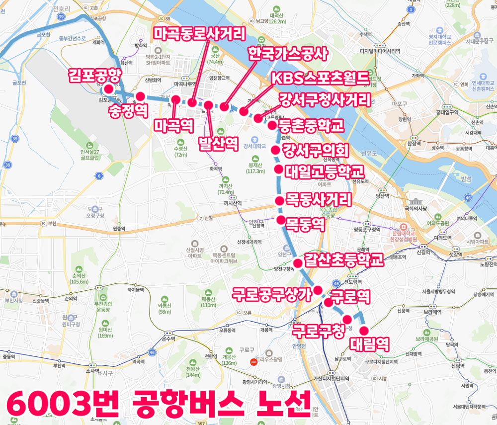 6003번 공항버스 노선