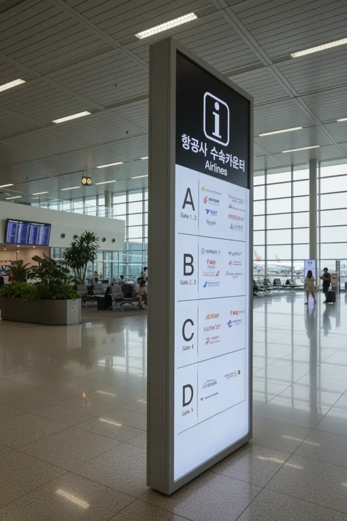 부산 김해공항 항공사 수속카운터