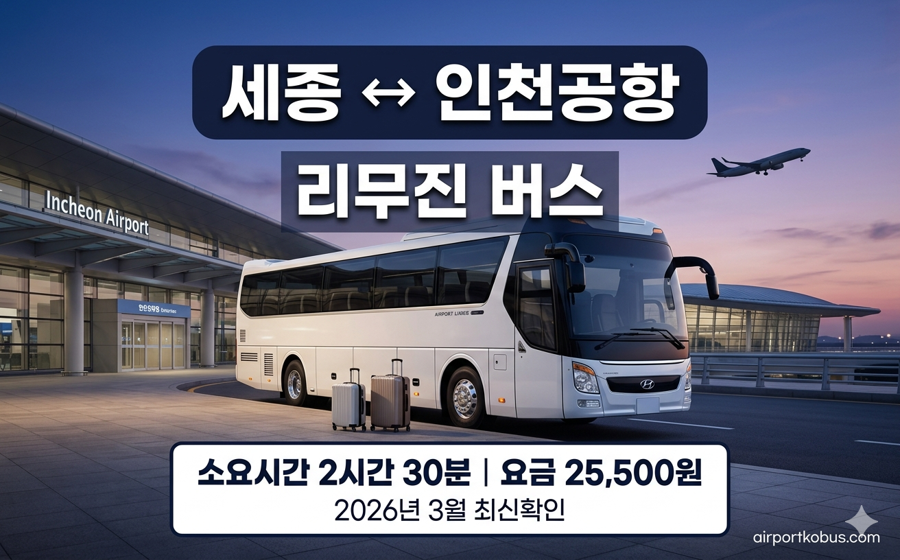 sejong incheon airport limousine bus